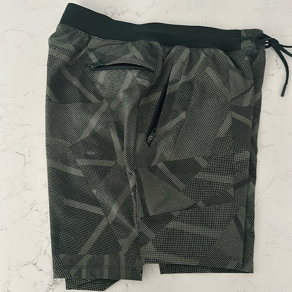 Lululemon License To Train Linerless  Short 7” Men’s Medium  Green